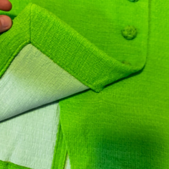 Zara neon green boucle buttoned textured mini skirt NWT - Picture 5 of 11